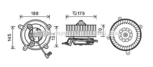 AVA QUALITY COOLING elektrovariklis, vidinis pūtiklis MS8621